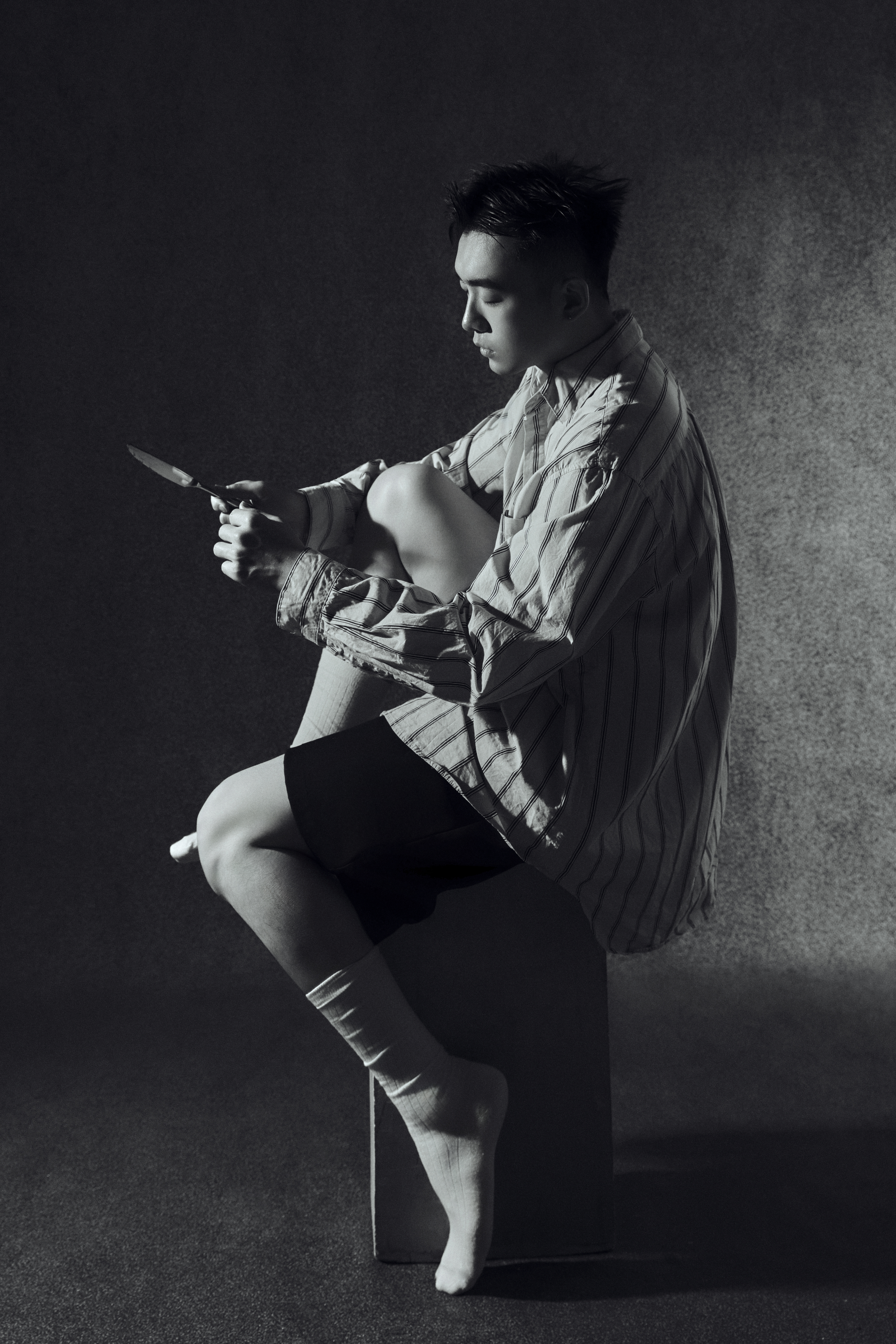 Seated portrait of Chason Fu